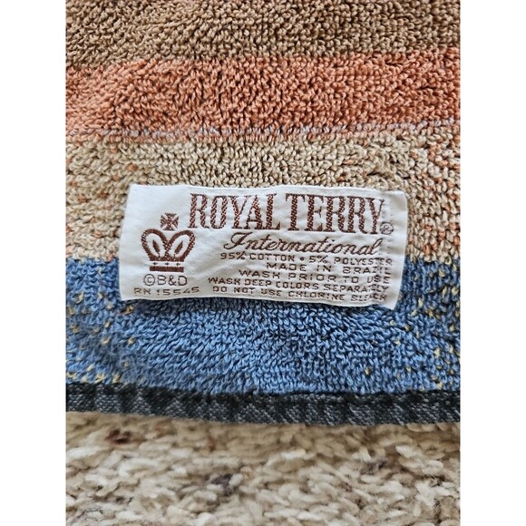 Vintage Royal Terry Beach Towel Southwestern Geometric Desert Pastels Pool Swim - Picture 11 of 16